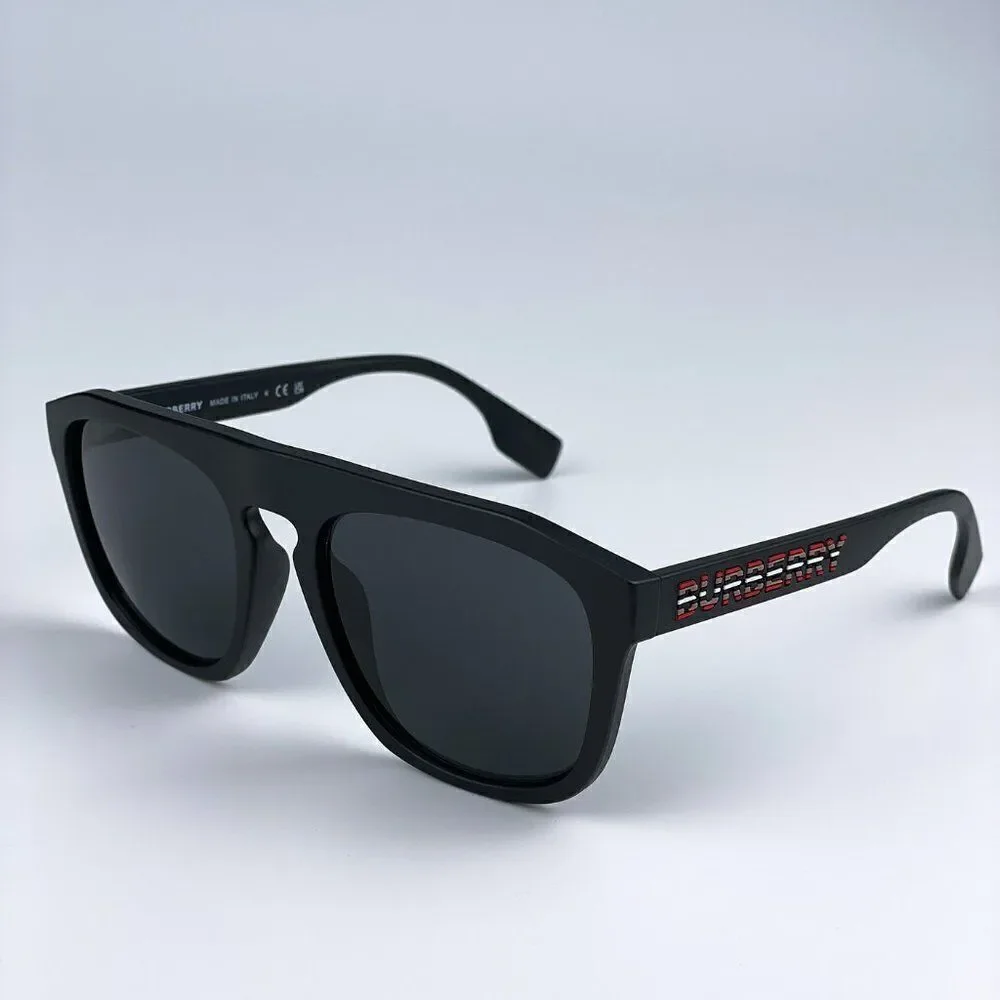 SALE! NEW Burberry BE4396U 346487 Matte Black Grey Square Unisex Sunglasses